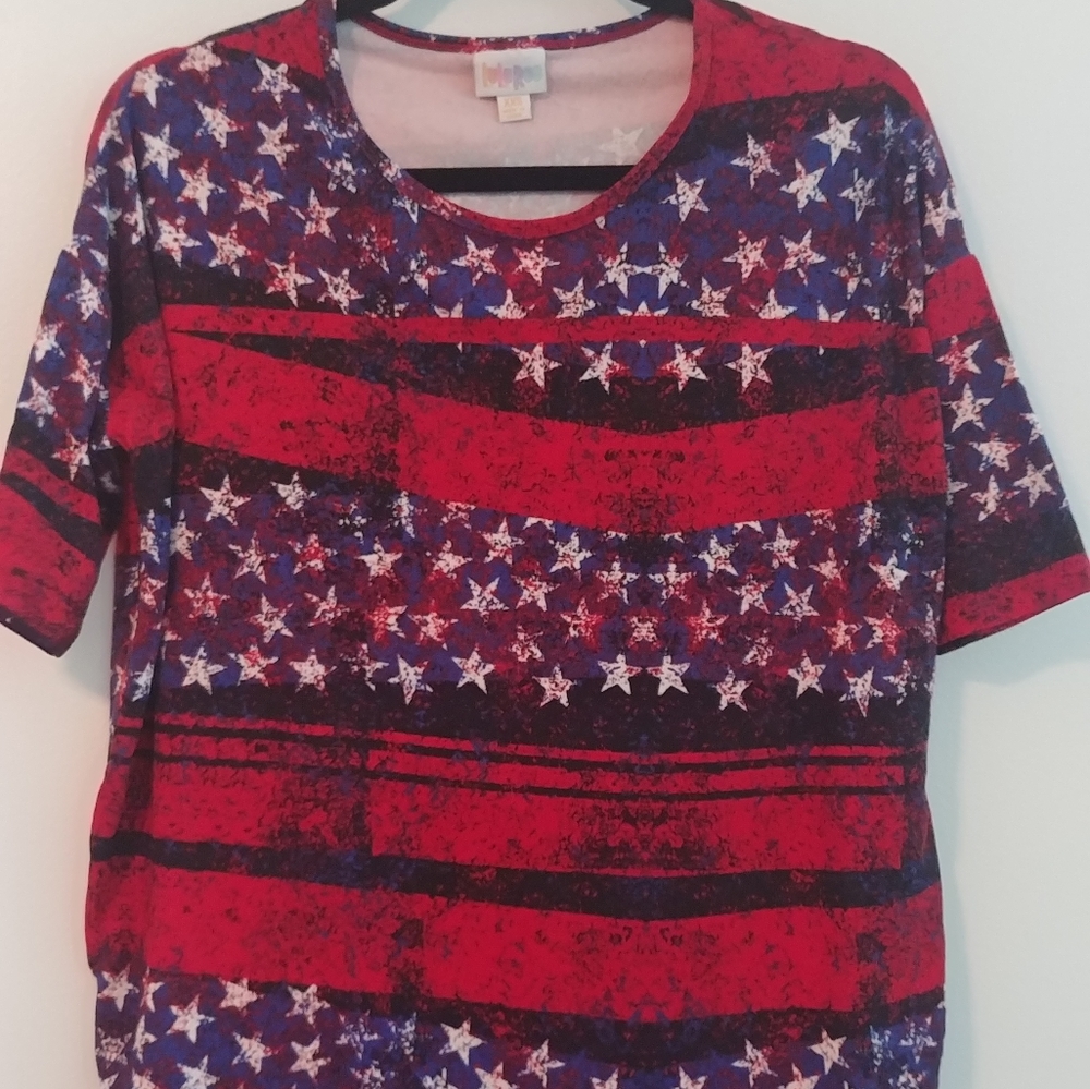 Lularoe Americana American Flag Irma Shirt